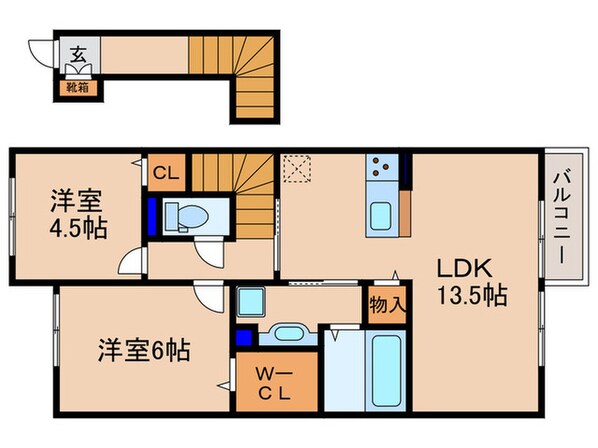 セジュール623Ⅱの物件間取画像